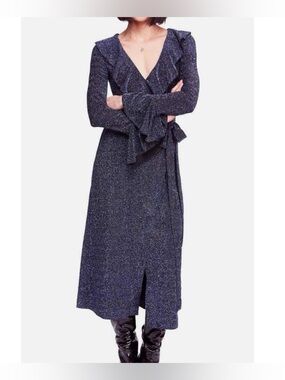 Free People Shimmer Wrap Dress